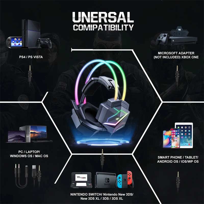 هدست مخصوص بازی اونیکوما مدل X20 RGB