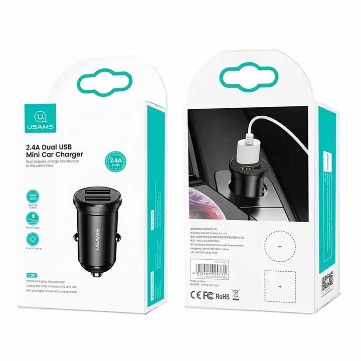 شارژر فندکی خودرو یوسمز مدل (C20) US-CC114 20 شارژر فندکی خودرو یوسمز مدل US-CC114