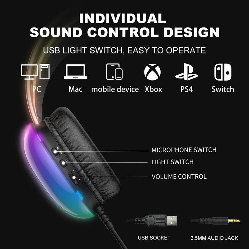 هدفون گیمینگ اونیکوما مدل X25 RGB 14 هدفون گیمینگ اونیکوما مدل X25 RGB