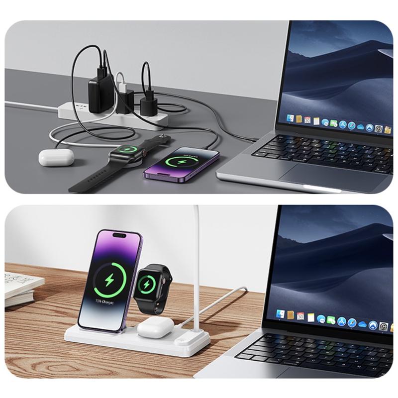 USAMS CD195 Magnetic Wireless Charges 15W 3 in 1 3