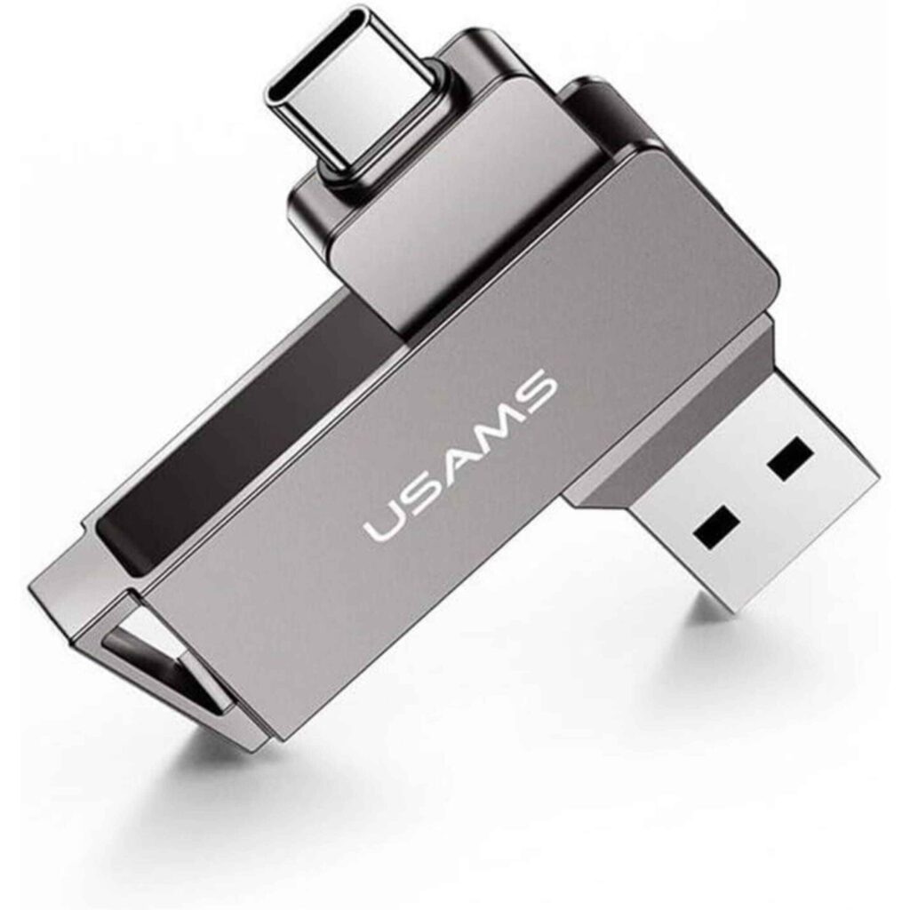 فلش مموری 128 گیگ USB 3.0 و TYPE C یوسمز مدل US-ZB201