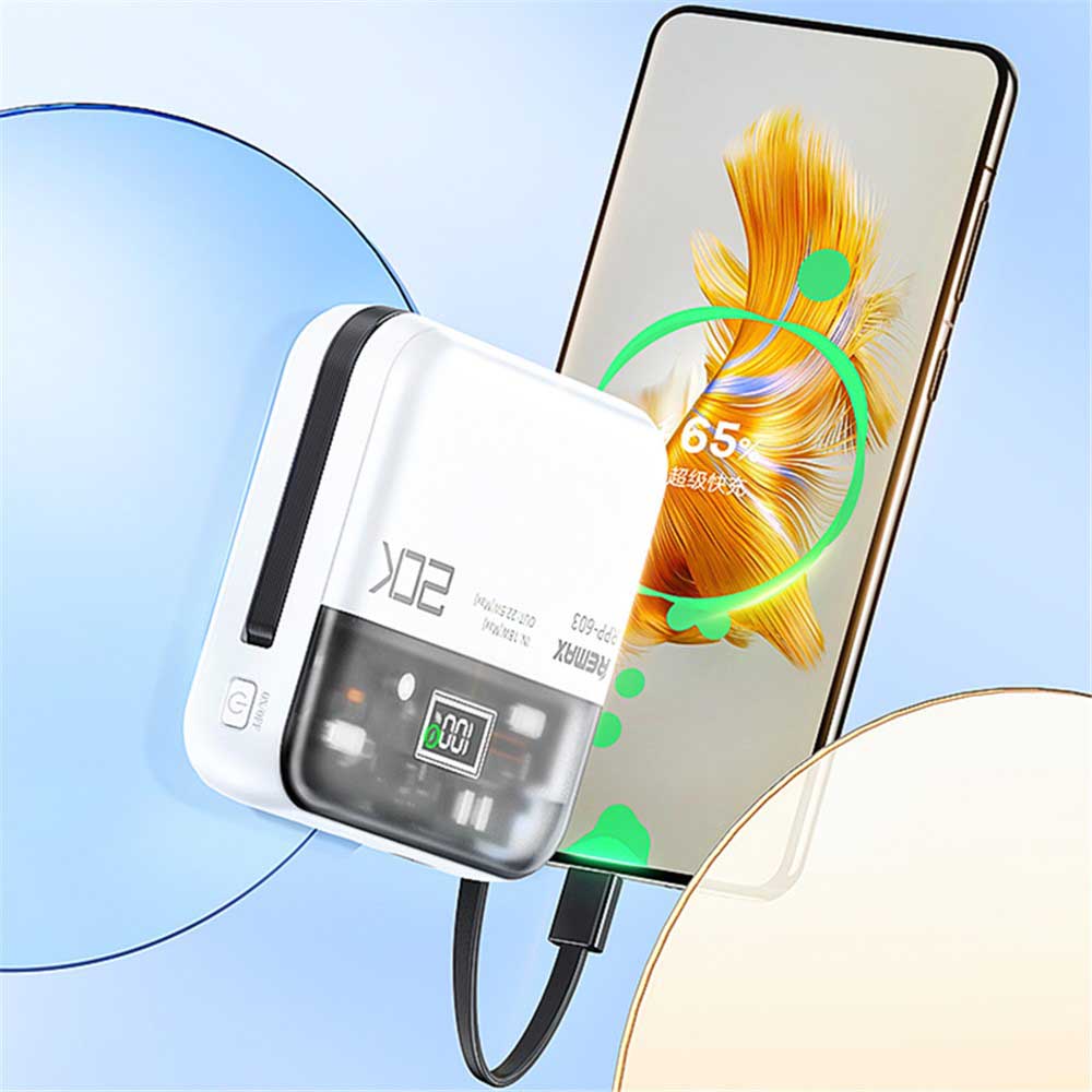 پاوربانک ریمکس مدل RPP-603 ظرفیت 20000 میلی‌ آمپر ساعت