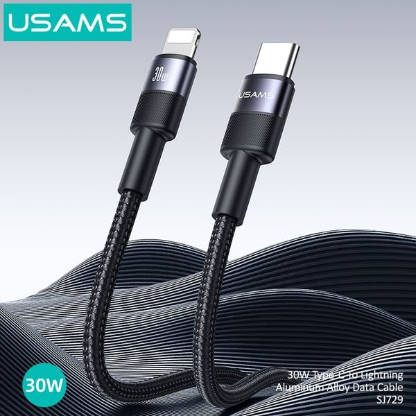 کابل تبدیل USB-C به لایتنینگ یوسمز مدل SJ729-30W طول 1.2 متر 10 کابل تبدیل USB-C به لایتنینگ یوسمز مدل SJ729-30W طول 1.2 متر