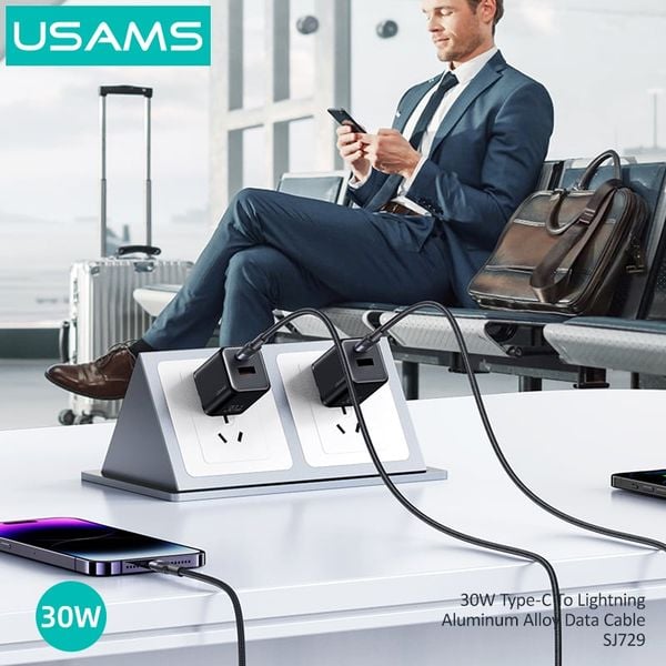 کابل تبدیل USB-C به لایتنینگ یوسمز مدل SJ729-30W طول 1.2 متر 11 کابل تبدیل USB-C به لایتنینگ یوسمز مدل SJ729-30W طول 1.2 متر