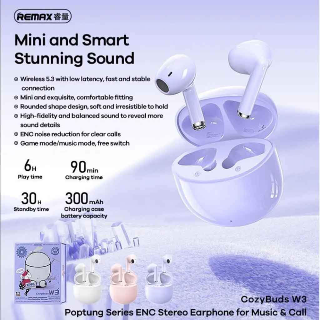 هندزفری بلوتوثی ریمکس مدل CozyBuds W3 19 هندزفری بلوتوثی ریمکس مدل CozyBuds W3