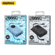 پاوربانک ریمکس مدل FC-02 45W ظرفیت 20000 میلی آمپر ساعت به همراه دو کابل متصل Type-C & Lightning