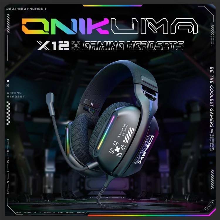 هدفون مخصوص بازی اونیکوما Onikuma X12 RGB 14 هدفون مخصوص بازی اونیکوما Onikuma X12